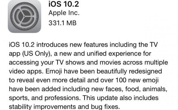 iOS10.2正式版更新了什么内容？