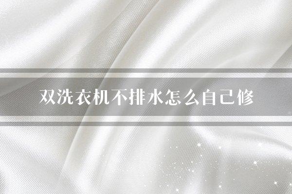 双洗衣机不排水怎么自己修