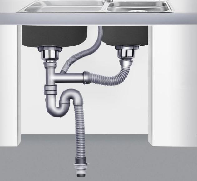 厨房下水安装主要分为下排水和侧排水 